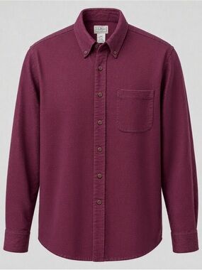 L.L. Bean Men's 100% Wool Button Down Casual Shirt -LG